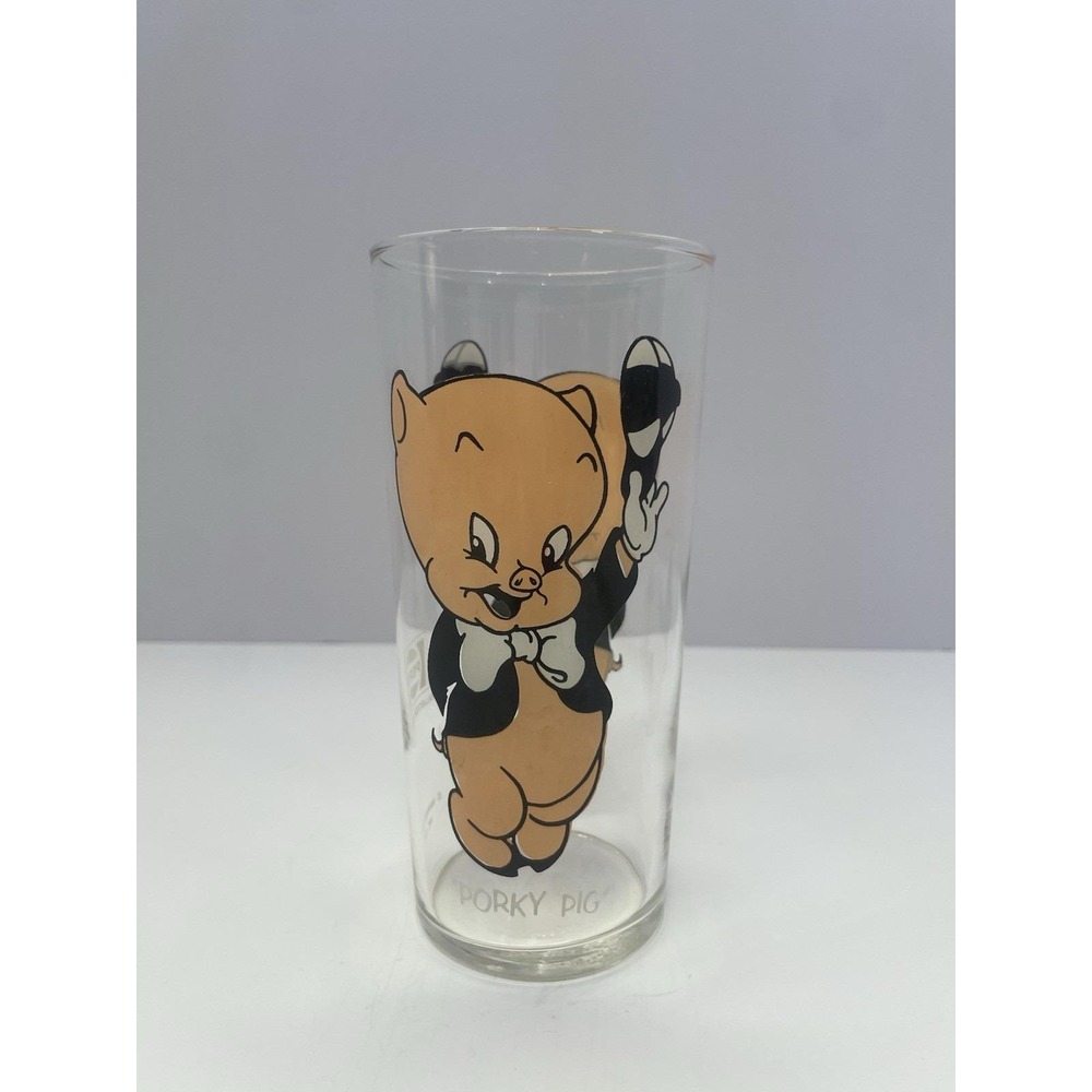 Vintage Looney Tunes Porky Pig 1973 Pepsi Collector Series glass tumbler